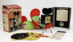1950s Mickey Mouse Walt Disney Club Newsreel Projector & Two Mickey Mouse Ears