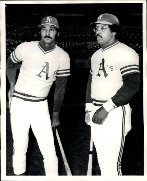 1975 Reggie Jackson Billy Williams Oakland Athletics "The Sporting News Collection Archives" Original 8" x 10" Photos (Sporting News Collection Hologram/MEARS Photo LOA) - Lot of 2