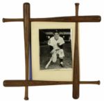 1961 Chicago White Sox Player Mini-Bat Displays  with Autographed 6x10 Photographs - Lot of 8 With Herb Score Ted Kluszewski Minoso