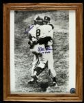 1956 Don Larsen & Yogi Berra New York Yankees Signed 8" x 10" Photo - JSA