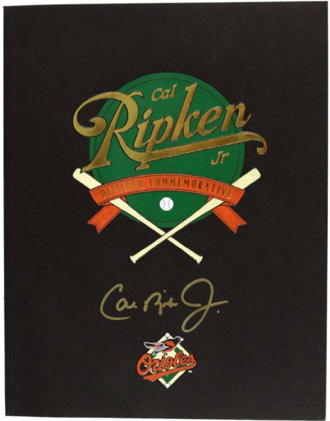 1995 Cal Ripken Baltimore Orioles Signed Letter & Program - JSA 