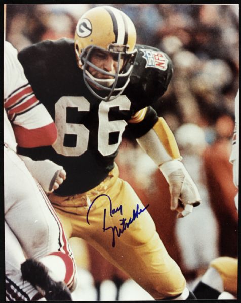 1969 Ray Nitschke Green Bay Packers Signed 11" x 14" Oversized Photo - JSA