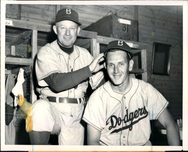 1953 Chuck Dressen Russ Meyer Brooklyn Dodgers "The Sporting News Collection Archives" Original 7" x 9" Photo (Sporting News Collection Hologram/MEARS Photo LOA)