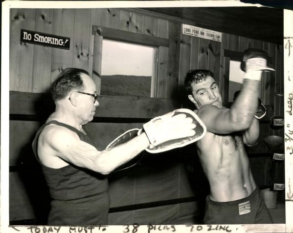 1952 Rocky Marciano "The Sporting News Collection Archives" Original Photo (Sporting News Colleciton Hologram/MEARS Photo LOA)