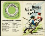 1965 Warren Spahn Milwaukee Braves Signed Schedule & Commemorative Cards - JSA 