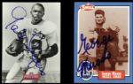 1988-93 George Musso & Gale Sayers Chicago Bears Signed Cards - JSA