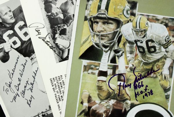 1970s-96 Ray Nitschke Green Bay Packers Signed 8" x 10" - Lot of 3 - JSA 