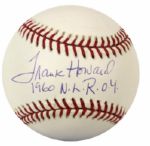 1960 Frank Howard Los Angeles Dodgers Single Signed OML (Selig) Baseball "1960 N.L. R.O.Y" - JSA 