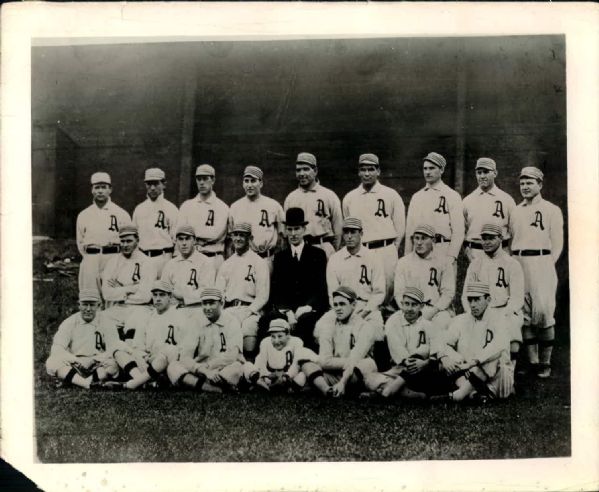 1911 Philadelphia Athletics Team Photo "The Sporting News Collection Archives" Original 8" x 10" Photo (Sporting News Collection Hologram/MEARS Photo LOA)