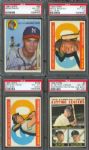 Large PSA Graded Collection (100) Including Many Stars & Hall Of Famers