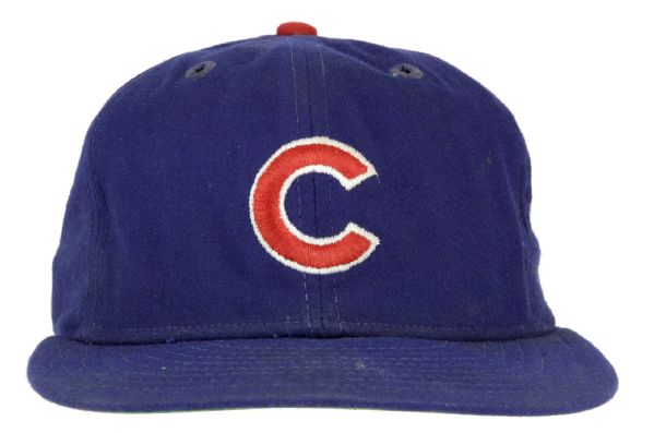 1985-87 Chicago Cubs Game Worn Cap (MEARS Auction LOA)