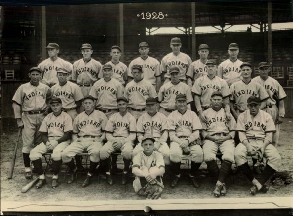 1928 Cleveland Indians Team Photo "The Sporting News Collection Archives" Original 7" x 9.5" Photo (Sporting News Collection Hologram/MEARS Photo LOA)