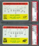 1964 Philadelphia Bears And Cowboys Play Cards (2) PSA NM-MT 8