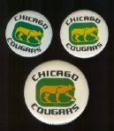 1970s Chicago Cougars Pinbacks (3)