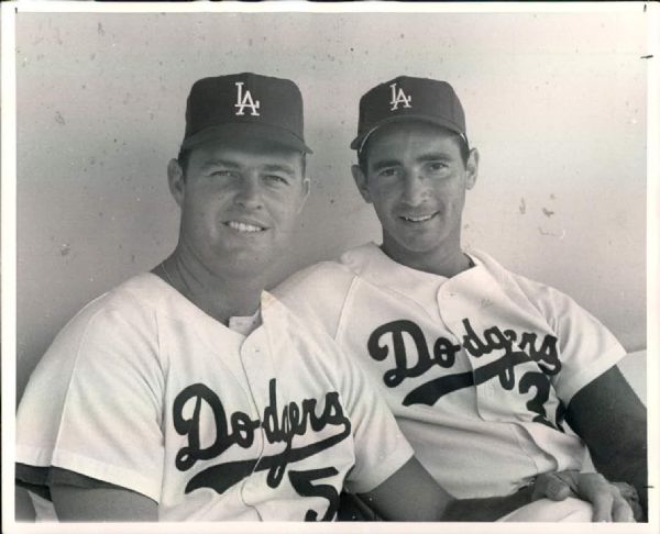 1965 Sandy Koufax Don Drysdale Los Angeles Dodgers "The Sporting News Collection Archives" Original 8" x 10" Photo (Sporting News Collection Hologram/MEARS Photo LOA)