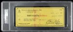 1974 Bud Selig Milwaukee Brewers Signed Check - To Minnesota Twins - PSA Encapsulated