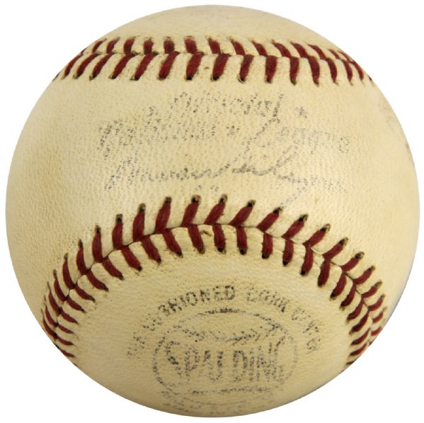 1955-57 Foster Castleman New York Giants Home Run ONL (Giles) Baseball - From Former Cubs Bat Boy - MEARS LOA 
