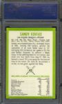 1963 Fleer Dodgers Sandy Koufax #42 PSA NM-MT 8