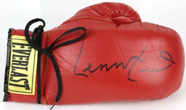 1990s Lennox Lewis Signed Everlast Boxing Glove - JSA
