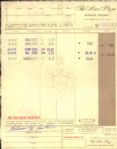 Billy Bruton Milwaukee Braves Signed The Marc Plaza Receipt - JSA 