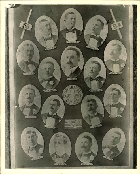1894 Baltimore Orioles Team Photo "The Sporting News Collection Archives" Original 8" x 10" Photo (Sporting News Collection Hologram/MEARS Photo LOA)