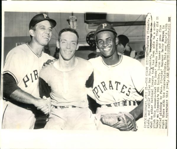 1956 Roberto Clemente Pittsburgh Pirates "The Sporting News Collection Archives" Original 8" x 10" Photo (Sporting News Collection Hologram/MEARS Photo LOA)
