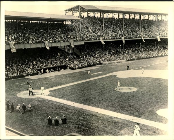 1933 World Series Washington Senators Griffith Stadium "The Sporting News Collection Archives" Original Photos (Sporting News Collection Hologram/MEARS Photo LOA) - Lot of 2