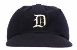 1940-41 Bruce Campbell Autographed Spalding Detroit Tigers Game Worn Cap with Experimental Batting Helmet Panels Installed - Earliest Known with Patent Pending (MEARS / JSA )