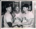 1951 New York Giants World Series "The Sporting News Collection Archives" Original Photos (Sporting News Collection Hologram/MEARS Photo LOA) - Lot of 2