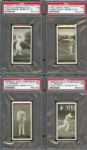 1928 W. A. & A. C. Churchman Lawn Tennis PSA Graded NM 7 Collection (4)
