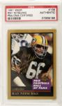 1990s Ray Nitschke Green Bay Packers Signed Cap Card & Helmet Car - JSA