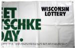 1991 First and Ten Meet Ray Nitschke Today Wisconsin Lottery 38.5 x 120 Banner