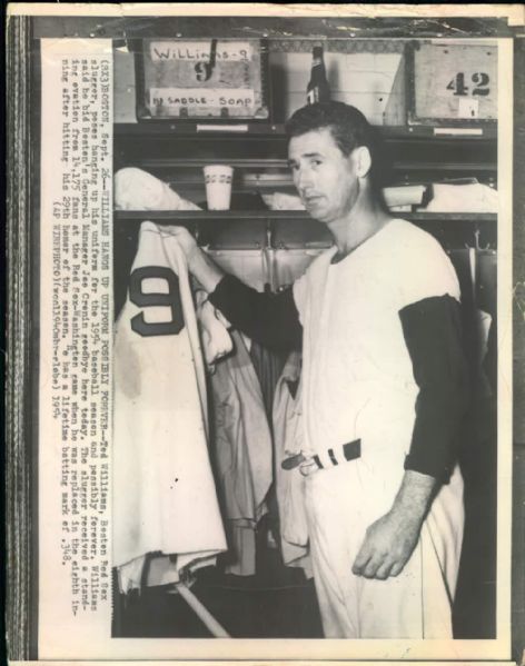 1953-66 Ted Williams Boston Red Sox "The Sporting News Collection Archives" Original Photos (Sporting News Collection Hologram/MEARS Photo LOA) - Lot of 4