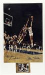 1990s Wilt Chamberlain Los Angeles Lakers & Kareem Abdul Jabbar Milwaukee Bucks Signed Oversized 16" x 24" Color Photo  - JSA