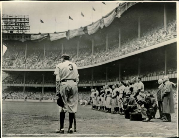 1948 Babe Ruth New York Yankees "The Sporting News Collection Archives" Original 7.5" x 9.5" Photo (Sporting News Collection Hologram/MEARS Photo LOA)