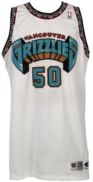 1995-96 Bryant Reeves Vancouver Grizzlies Game Jersey 