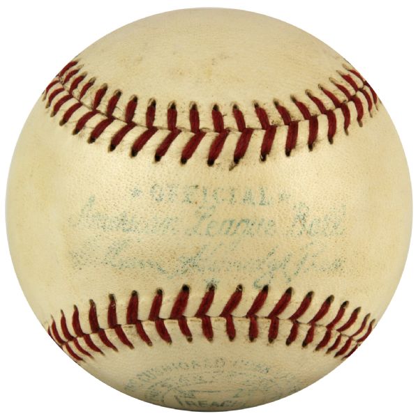 1955 Stan Jok Chicago White Sox Home Run Baseball - His Only Major League Homer From Former Cubs Bat Boy - MEARS LOA