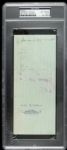 1974 Gorman Thomas Milwaukee Brewers Signed Check, Signed In Minor Leagues - PSA Encapsulated