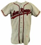 1954-61 Baton Rouge Rebels Game Worn Minor League Flannel/Wool  Jersey & Pants - MEARS LOA 