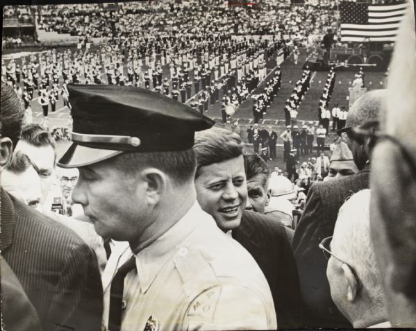 1961 President JFK Army vs. Navy "TSN Collection Archives" Original First Generation Choice Jumbo Oversized Photos (TSN Collection Hologram/MEARS Photo LOA) 1:1, Unique - Lot of 2