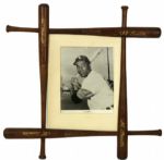 1961 Chicago White Sox Player Mini-Bat Displays  with Autographed 6x10 Photographs - Lot of 8 With Herb Score Ted Kluszewski Minoso