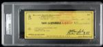 1972 Bud Selig Milwaukee Brewers Signed Check - To Kansas City Royals - PSA Encapsulated