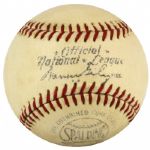 1952-55 Hal Jeffcoat Chicago Cubs Game Used Home Run ONL (Giles) Baseball - MEARS LOA & Hologram