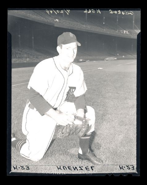 1949 George Kell Detroit Tigers Original Acetate File Negative (Chicago Sun Times Hologram/MEARS Auction LOA)
