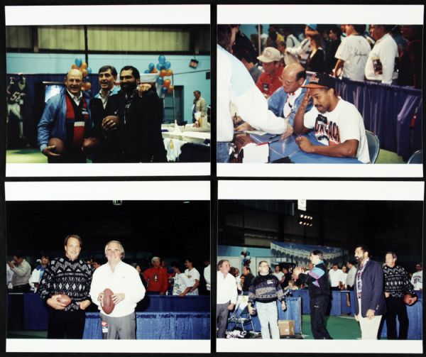 1990s Ray Nitschke Green Bay Packers Original Fan Photos With Franco Harris