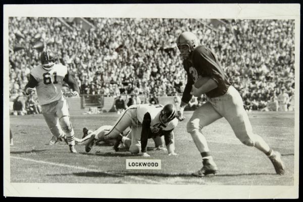 1954-57 Ray Nitschke University of Illinois Original 7 3/4" x 5 1/4" Photo - Green Bay Packers Legend