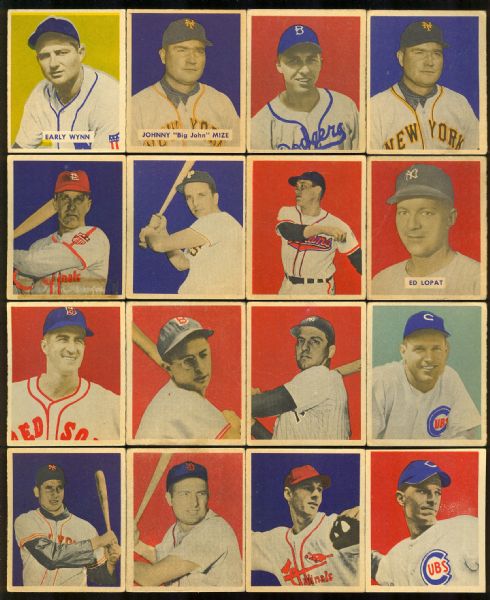 1949 Bowman Collection (148) Including Seven Hall of Famers