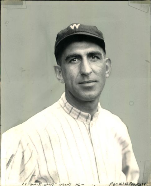 1922-26 circa Roger Peckinpaugh Washington Senators Charles Conlon "TSN Collection Archives" Original 8" x 10" Generation 1 Photo (Sporting News Collection Hologram/MEARS Photo LOA)