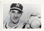 1950s Warren Spahn Milwaukee Braves Signed 3.5" x 5" Photo (JSA)