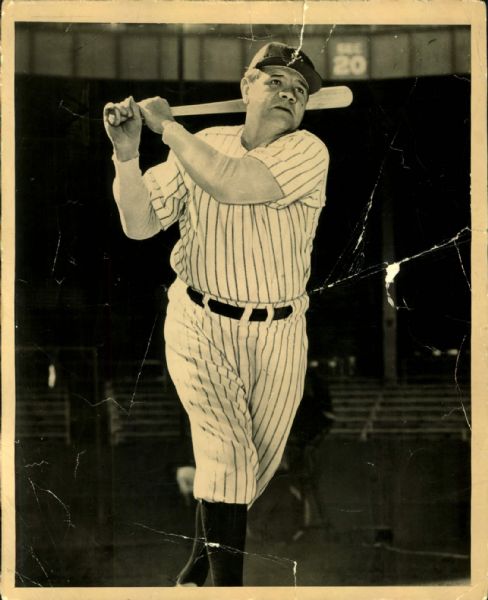 1940s Babe Ruth New York Yankees Original 8" x 10" Photo 
